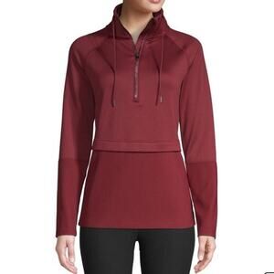 AVIA 1/2 zip pullover sweatshirt Size Small in Red Balm